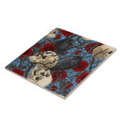 レイベンの秘密。暗くて陰気なゴシック様式のイラストレーション タイル (側面)