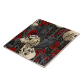 レイベンの秘密。暗くて陰気なゴシック様式のイラストレーション タイル (側面)