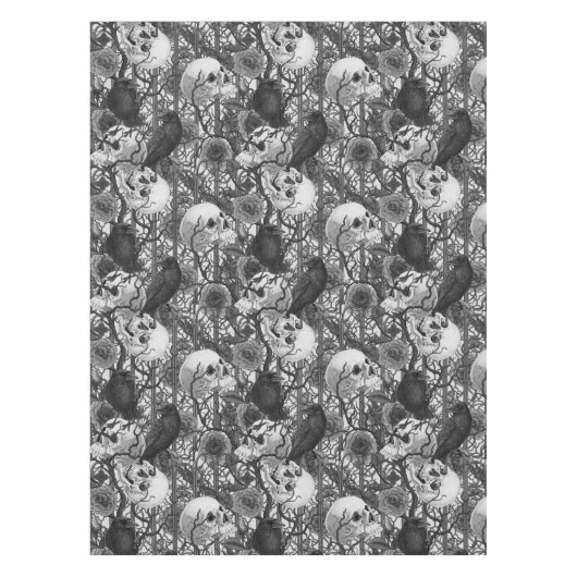 レイベンの秘密。暗くて陰気なゴシック様式のイラストレーション テーブルクロス (正面)