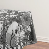 レイベンの秘密。暗くて陰気なゴシック様式のイラストレーション テーブルクロス (インサイチュ)