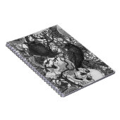 レイベンの秘密。暗くて陰気なゴシック様式のイラストレーション ノートブック (右側)