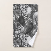 レイベンの秘密。暗くて陰気なゴシック様式のイラストレーション バスタオルセット (ハンドタオル)