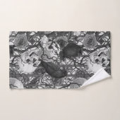 レイベンの秘密。暗くて陰気なゴシック様式のイラストレーション バスタオルセット (ハンドタオル)