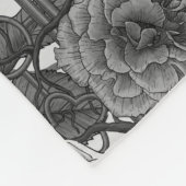 レイベンの秘密。暗くて陰気なゴシック様式のイラストレーション フリースブランケット (角)