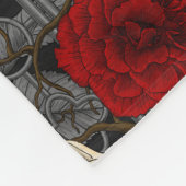 レイベンの秘密。暗くて陰気なゴシック様式のイラストレーション フリースブランケット (角)