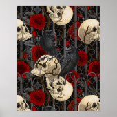 レイベンの秘密。暗くて陰気なゴシック様式のイラストレーション ポスター (正面)