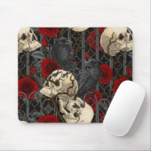 レイベンの秘密。暗くて陰気なゴシック様式のイラストレーション マウスパッド (マウス)