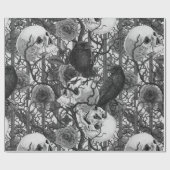 レイベンの秘密。暗くて陰気なゴシック様式のイラストレーション ラッピングペーパー (フラット)