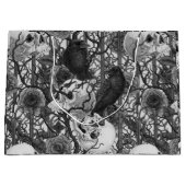 レイベンの秘密。暗くて陰気なゴシック様式のイラストレーション ラージペーパーバッグ (正面)