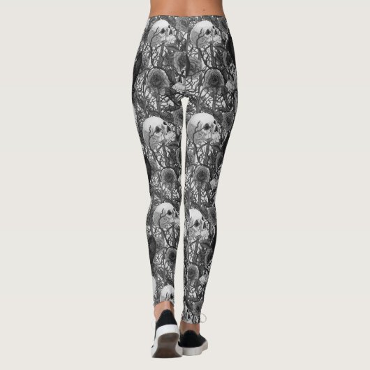 レイベンの秘密。暗くて陰気なゴシック様式のイラストレーション レギンス (裏面)