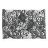 レイベンの秘密。暗くて陰気なゴシック様式のイラストレーション 枕カバー (裏面-右)