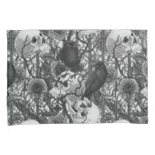 レイベンの秘密。暗くて陰気なゴシック様式のイラストレーション 枕カバー (正面右)