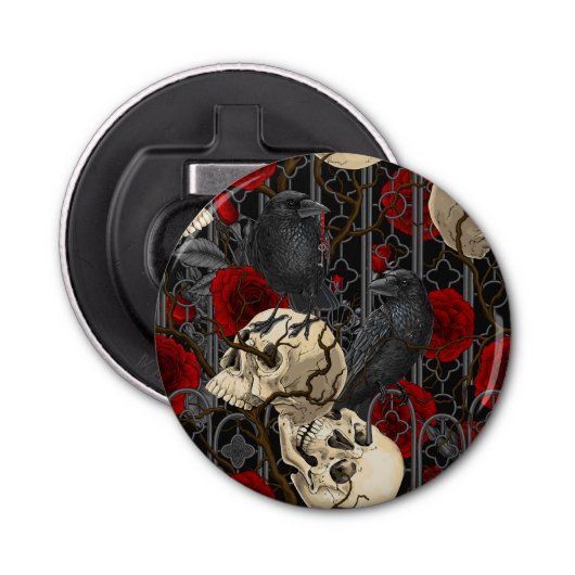 レイベンの秘密。暗くて陰気なゴシック様式のイラストレーション 栓抜き (正面)