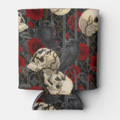 レイベンの秘密。暗くて陰気なゴシック様式のイラストレーション 缶クーラー (正面)