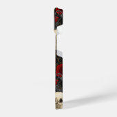 レイベンの秘密。暗くて陰気なゴシック様式のイラストレーション iPhoneケース (左側面)