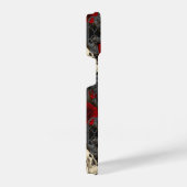 レイベンの秘密。暗くて陰気なゴシック様式のイラストレーション iPhoneケース (右側面)