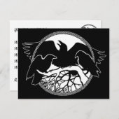 レイベンアート招待状パーソナライズされた先住民アートカード 招待状 (正面/裏面)