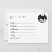 レイベンアート招待状パーソナライズされた先住民アートカード 招待状 (裏面)