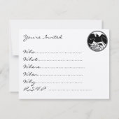 レイベンアート招待状パーソナライズされた先住民アートカード 招待状 (裏面)