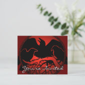 レイベンアート招待状パーソナライズされた先住民アートカード 招待状 (スタンド正面)