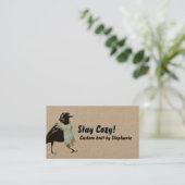 レイベンクラフトコージー編み物クロチェットハンドメイドスカーフ 名刺 (スタンド正面)