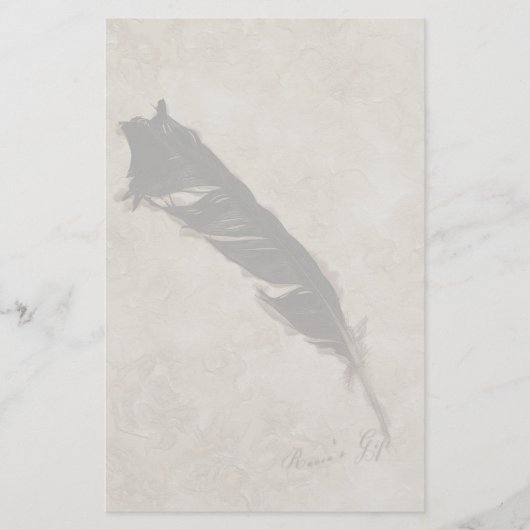 レイベンズフェザーバードラバーカウデザイン 便箋 (正面)