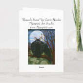 レイベンズムーンブラックキャットカラスゴシックファンタジーアートカード カード (裏面)