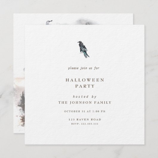 レイベンムーンフォレストハローウィンパーティ招待状 招待状 (正面/裏面)