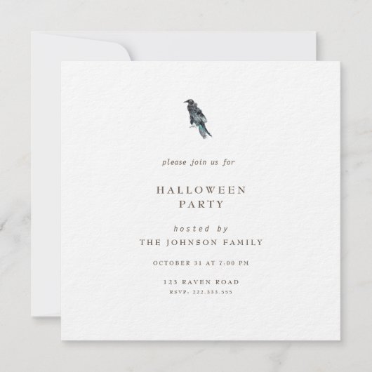 レイベンムーンフォレストハローウィンパーティ招待状 招待状 (正面)
