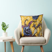 レイベン不機嫌ポップ・アートの-ゴシック悪夢シュールアルアートスクエア クッション (椅子)