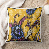 レイベン不機嫌ポップ・アートの-ゴシック悪夢シュールアルアートスクエア クッション (ブランケット)