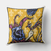 レイベン不機嫌ポップ・アートの-ゴシック悪夢シュールアルアートスクエア クッション (裏面)