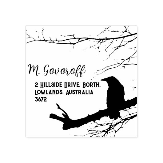 レイベン差出人住所スタンプ ラバースタンプ (インプリント)