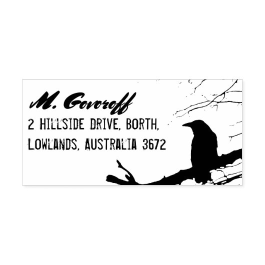 レイベン差出人住所スタンプ ラバースタンプ (インプリント)