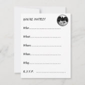 レイベン招待状パーソナライズされた先住民アートカード 招待状 (裏面)