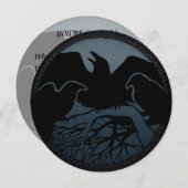 レイベン招待状パーソナライズされた先住民アートカード 招待状 (正面/裏面)