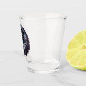 レイベ威厳のあるンポートレート – レイブン、鳥、野生生物 ショットグラス (右)