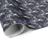 レイベ威厳のあるンポートレート – レイブン、鳥、野生生物 ラッピングペーパー (ロールコーナー)