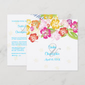 レイメイ/ルアウ/ハイビスカスのウェディング・招待状 招待状 (正面/裏面)