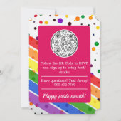 レイモダンンボーゲイプライド国旗パーティー水彩アン 案内状 (裏面)