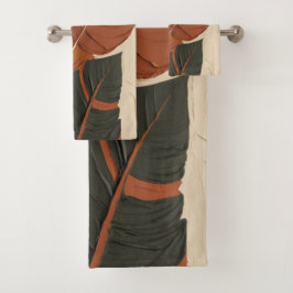 レイヤインスパイアー | モダン葉絵を描病 バスタオルセット