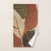 レイヤインスパイアー | モダン葉絵を描病 バスタオルセット (ハンドタオル)