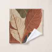 レイヤインスパイアー | モダン葉絵を描病 バスタオルセット (ウォッシュタオル)