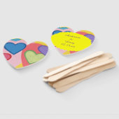 レイヤカラフルーハートパーソナライズされたハンドファン ハンドファン (組立なし)