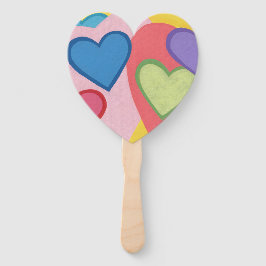 レイヤカラフルーハートパーソナライズされたハンドファン ハンドファン