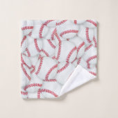 レイヤベースボールのパターン バスタオルセット (ウォッシュタオル)