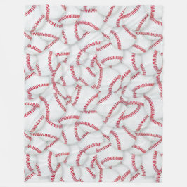 レイヤベースボールのパターン フリースブランケット