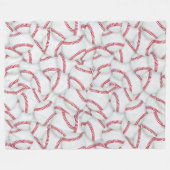 レイヤベースボールのパターン フリースブランケット (正面(横))