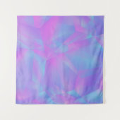 レイヤポリゴンピンク青紫 タペストリー (正面(横))