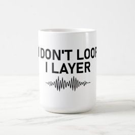 レイヤミュージックをループしないミニマル コーヒーマグカップ